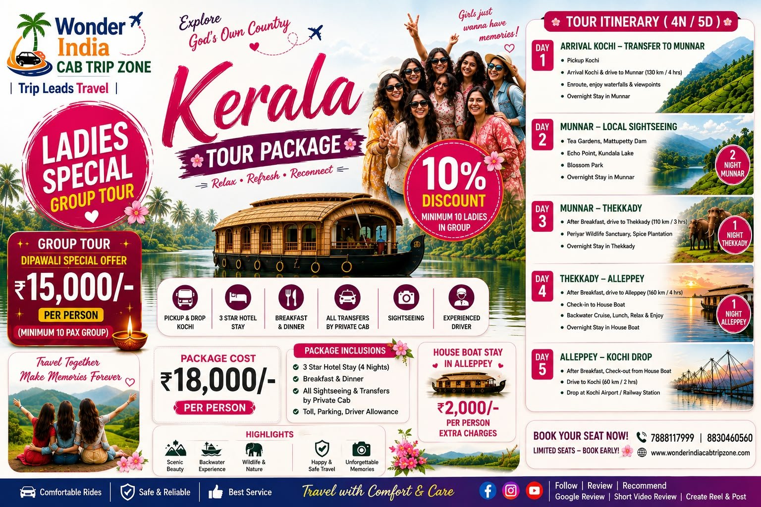 Kerala Tour Package Munnar Thekkady Alleppey 4N 5D — Kerala tour package
